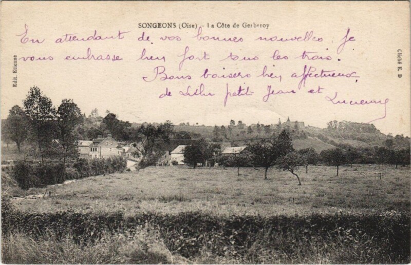 Carte postale ancienne Songeons - La Cote de GerberROY à Songeons
