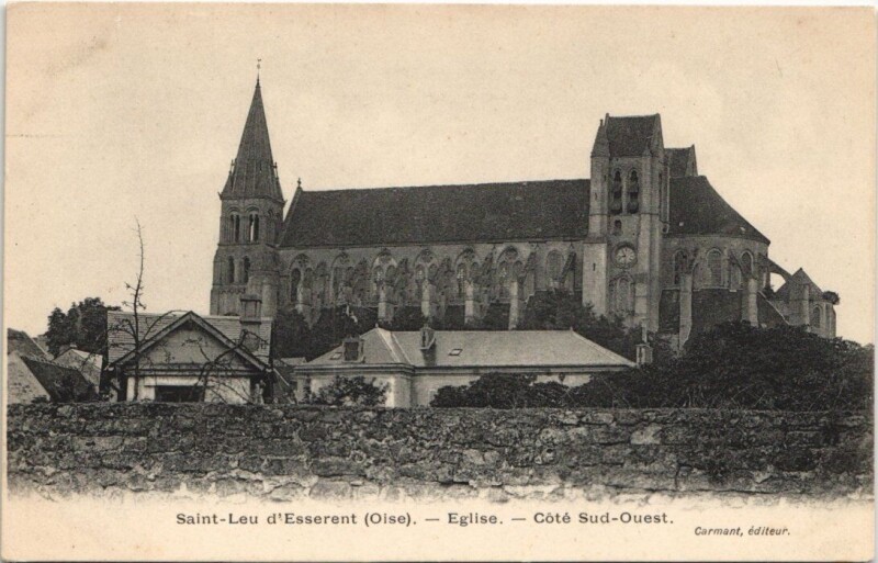 Carte postale ancienne Saint-Leu d'Esserent-Eglise-Cote sud-ouest à Saint-Leu-d'Esserent