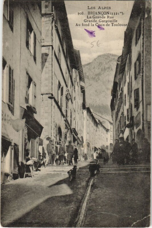 Carte postale ancienne Briancon - La Grande Rue - Grande Gargouille