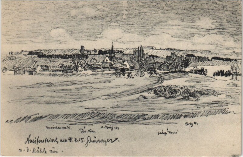 Carte postale ancienne Aisne - View of a Village