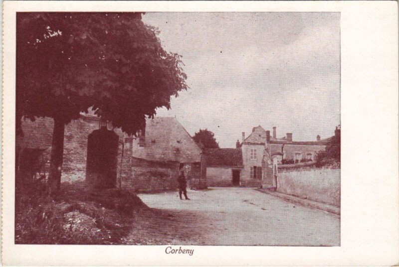 Carte postale ancienne Corbeny - Rue - Street Scene à Corbeny
