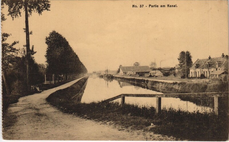 Carte postale ancienne Aisne - Partie am Kanal