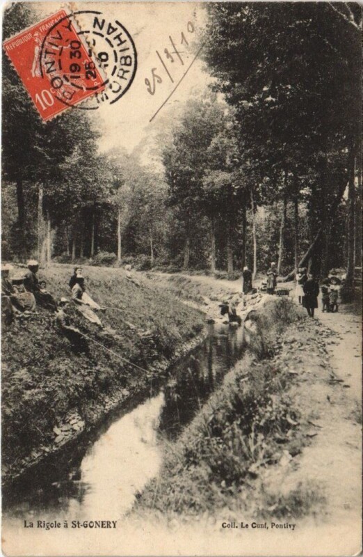 Carte postale ancienne La Rigole a Saint-Gonery