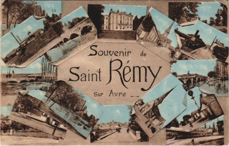 Carte postale ancienne Souvenir de Saint-Remy Sur Avre