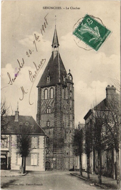 Carte postale ancienne Senonches - La Clocher à Senonches