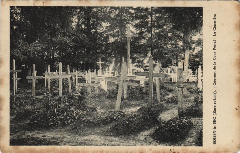 Carte postale ancienne Boissy-le-Sec -Convent de la Cour Petral - Le Cimetiére