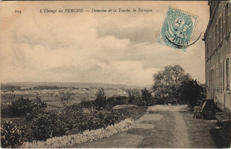 Carte postale ancienne L'elevage au Perche - Domaine de la Touche la Terrasse