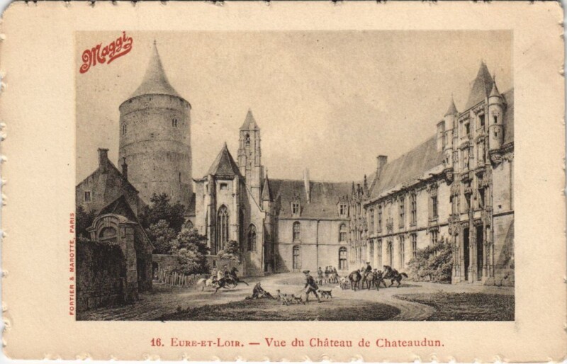 Carte postale ancienne Eure-et-Loir - Vue du Chateau de Chateaudun