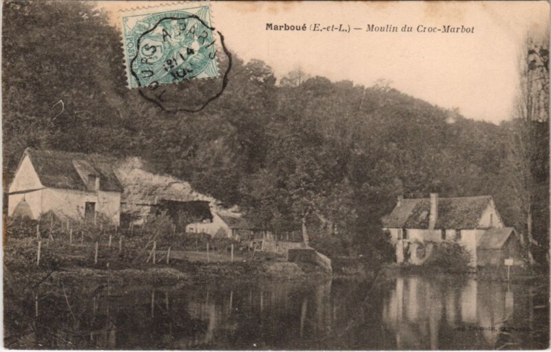 Carte postale ancienne Marboue - Moulin du Croc - Marbot à Marboué