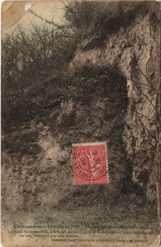 Carte postale ancienne Chateaudun - Descenfe du Mail à Châteaudun
