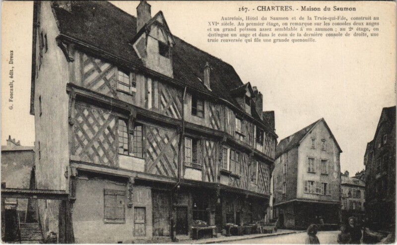 Carte postale ancienne Chartres - Maison de Saumon à Chartres