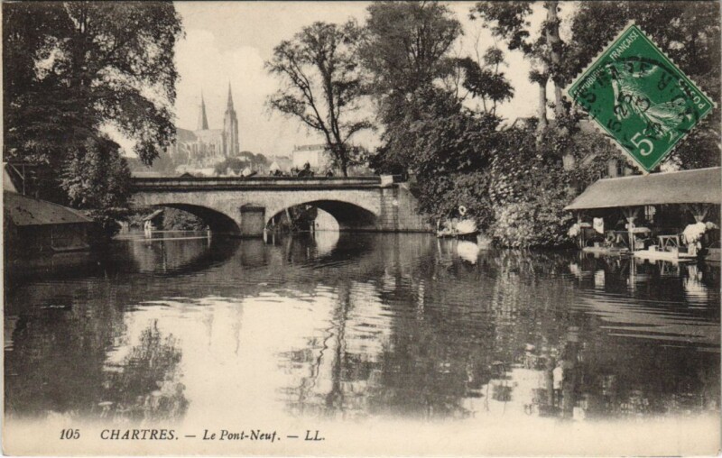 Carte postale ancienne Chartres - Le Pont - Neuf à Chartres