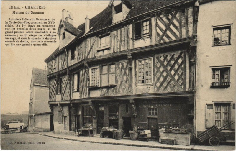 Carte postale ancienne Chartres - Maison du Saumon à Chartres