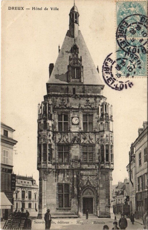 Carte postale ancienne Dreux - Hotel de Ville à Dreux