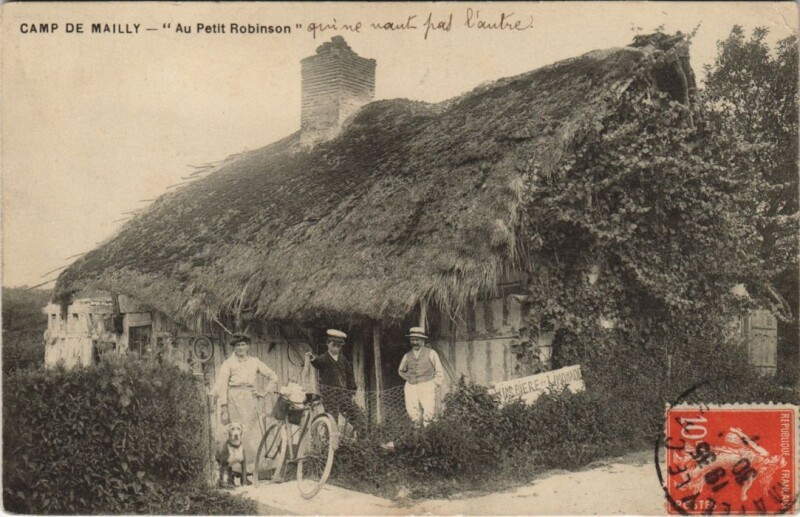 Carte postale ancienne Camp De Mailly Au Petit Robinson