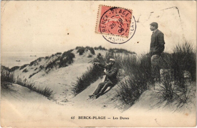 Carte postale ancienne Berck-Plage - Le Dunes à Berck