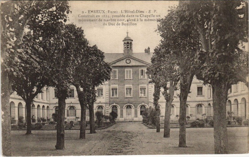 Carte postale ancienne Evreux - L'Hotel Dieu à Évreux