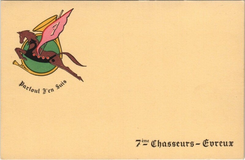 Carte postale ancienne Chasseurs Evreux