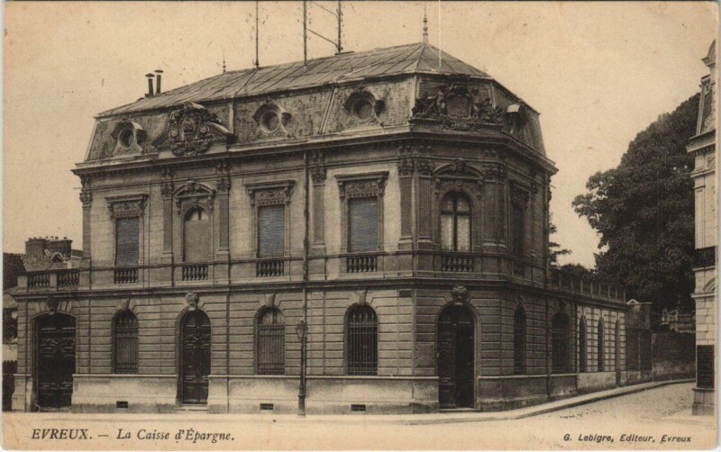 Carte postale ancienne Evreux - Le Caine d'Epargne à Évreux