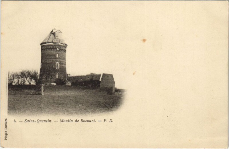 Carte postale ancienne Saint Quentin- Moulin de Rocourt France à Saint-Quentin