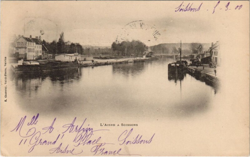 Carte postale ancienne Soissons- L'Aisne France à Soissons
