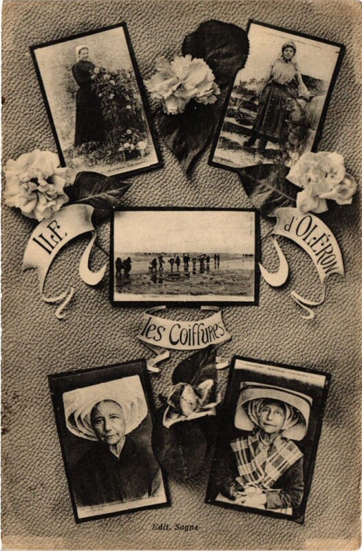 Carte postale ancienne Ile d'Oleron - les Coiffures
