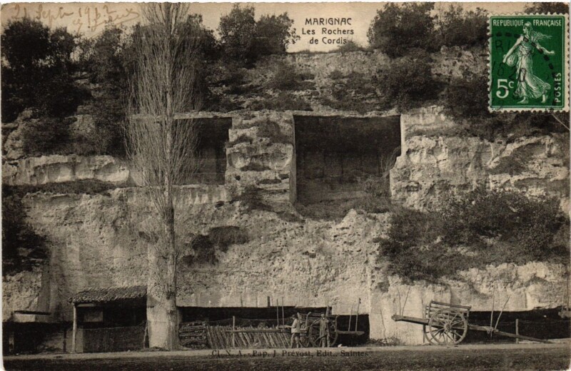 Carte postale ancienne Marignac - Les Roches de Cordis à Marignac