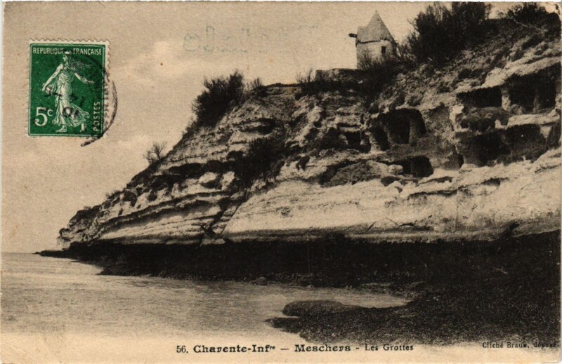 Carte postale ancienne Charente-Inf. - Meschers - Les Grottes