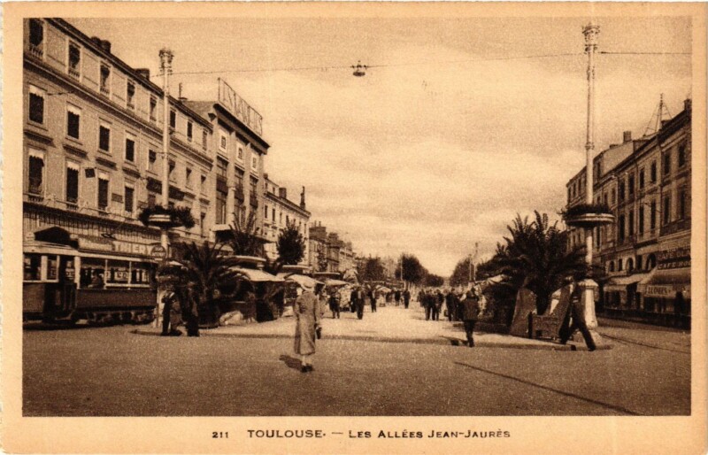 Carte postale ancienne Toulouse Les Allées Jean-Jaurés à Toulouse