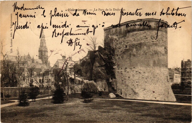 Carte postale ancienne Nord Valenciennes Le Parc de la Dodonne à Valenciennes