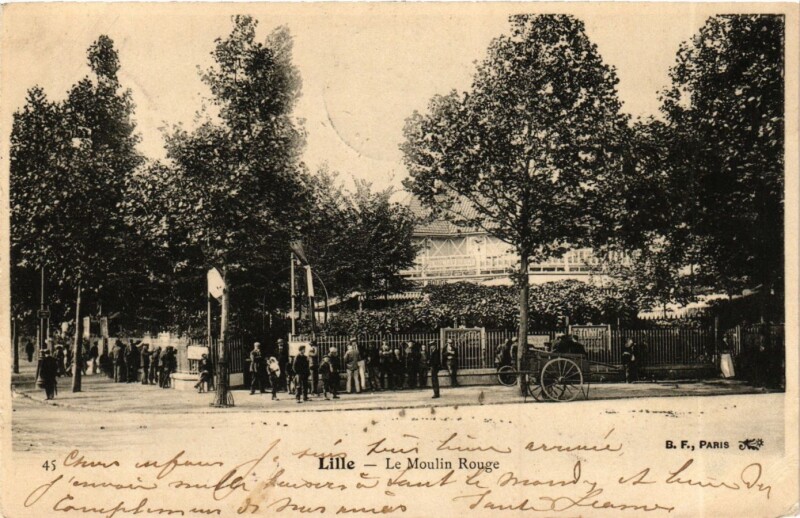 Carte postale ancienne Nord Lille Le Moulin Rouge à Lille