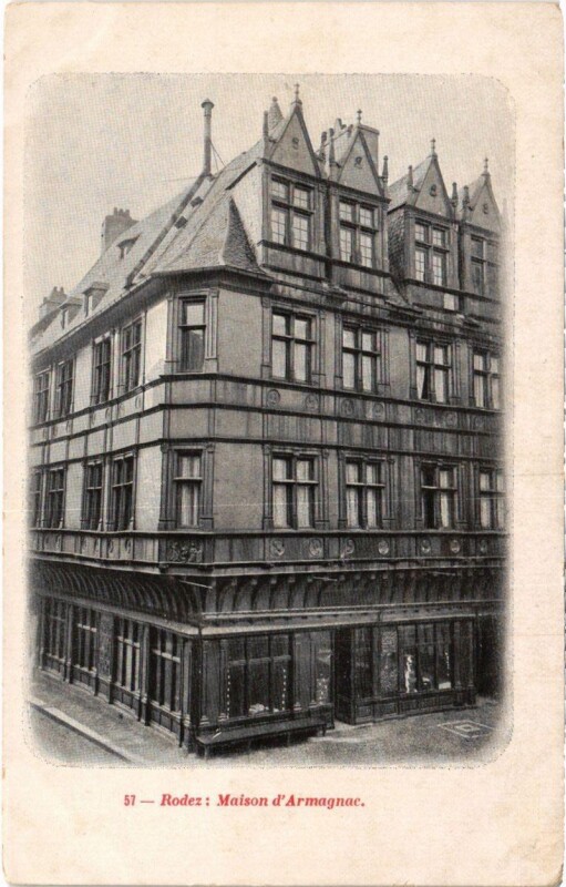 Carte postale ancienne Rodez - Maison d'Armagnac à Rodez