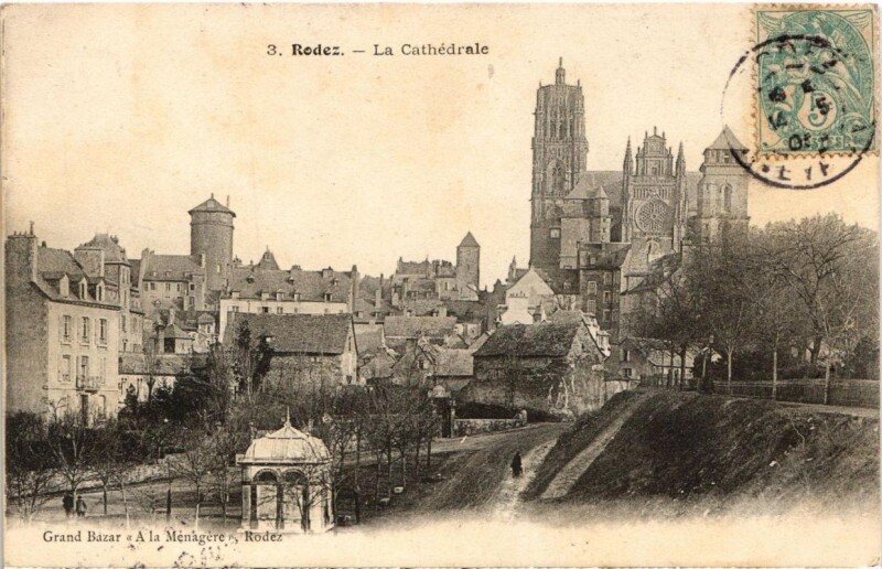 Carte postale ancienne Rodez - La Cathédrale à Rodez