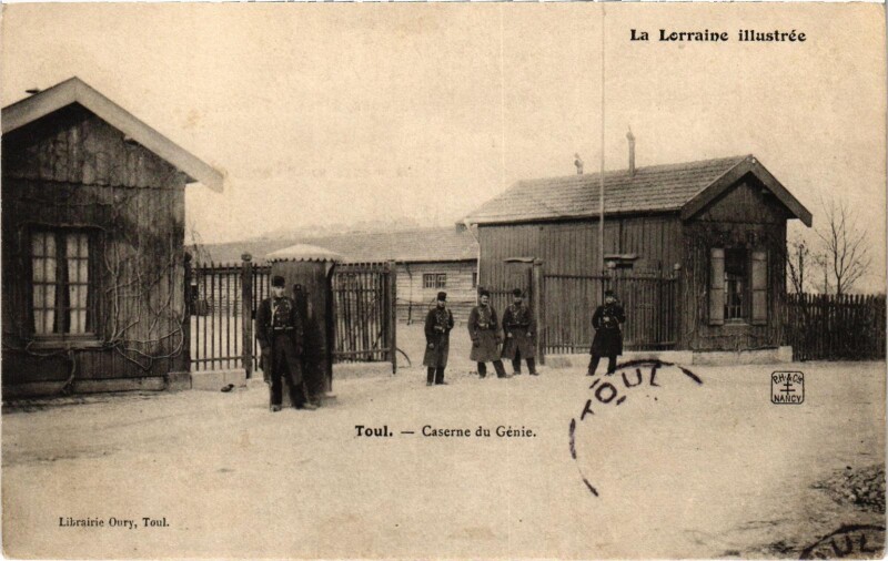 Carte postale ancienne Militaire Toul - Caserne du Génie