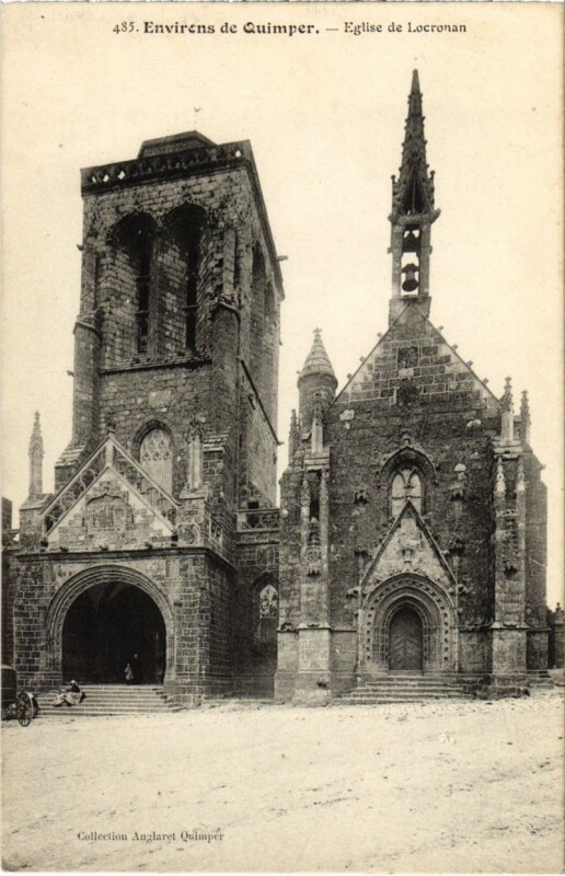 Carte postale ancienne Eglise de Locronan - Environs de Quimper à Locronan