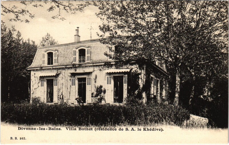 Carte postale ancienne Divonne-Les-Brains - Villa Bothet