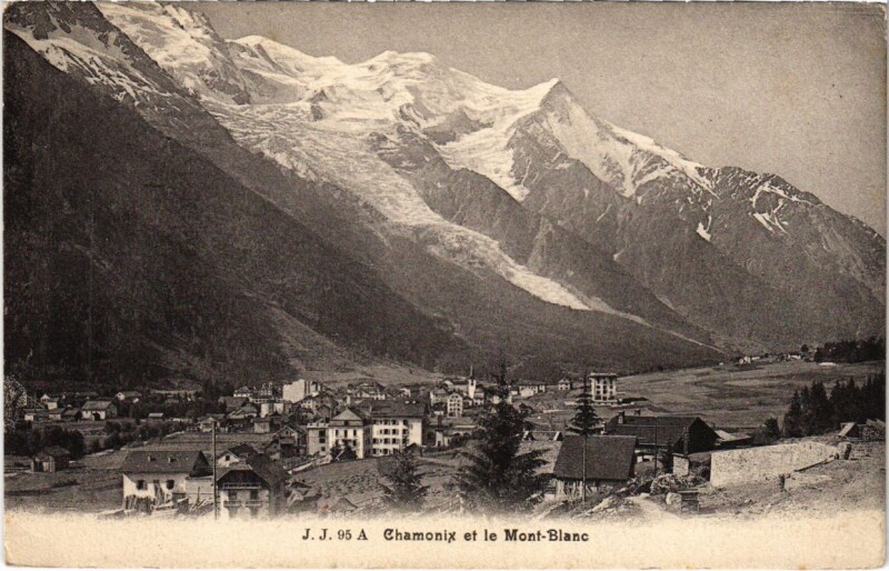 Carte postale ancienne Chamonix et le Mont-Blanc