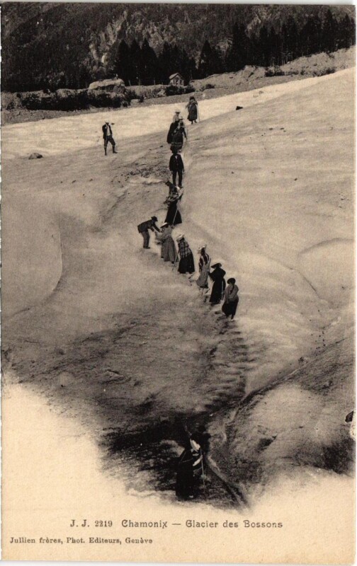 Carte postale ancienne Chamonix - Glacier des Bossons