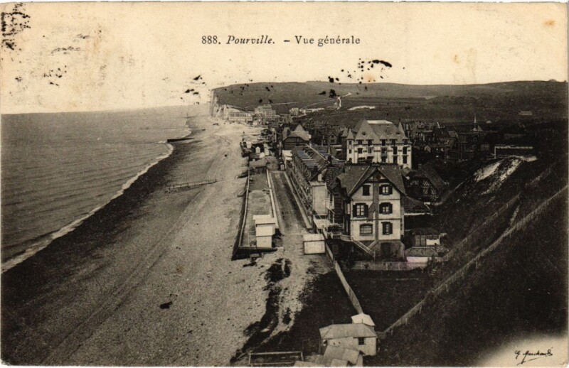 Carte postale ancienne Pourville - Vue générale