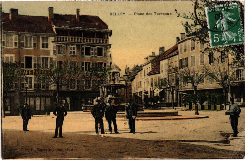 Carte postale ancienne Belley - Place des Terreaux à Belley