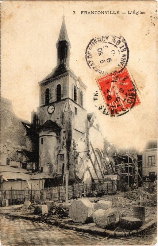 Carte postale ancienne Franconville - L'Eglise à Franconville