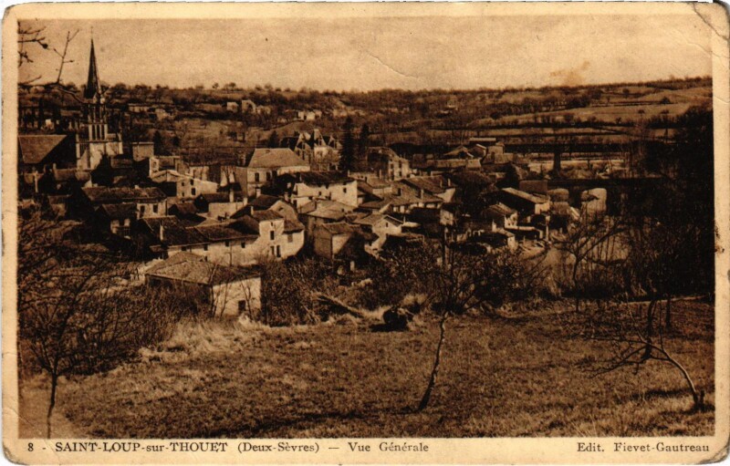 Carte postale ancienne Saint-Loup sur Thouet - Vue générale
