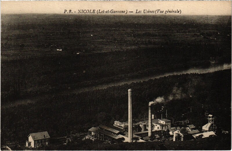Carte postale ancienne Nicole Les Usines à Nicole