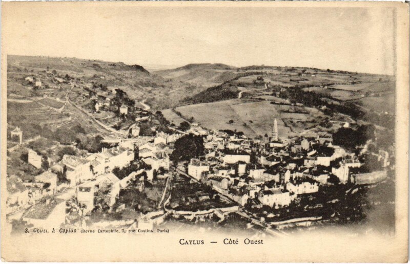 Carte postale ancienne Caylus Cote Ouest à Caylus