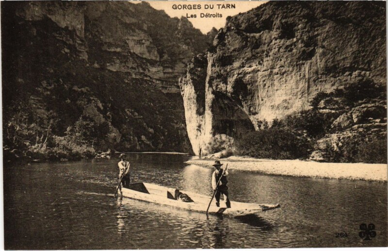 Carte postale ancienne Gorges du Tarn - Les Detroits