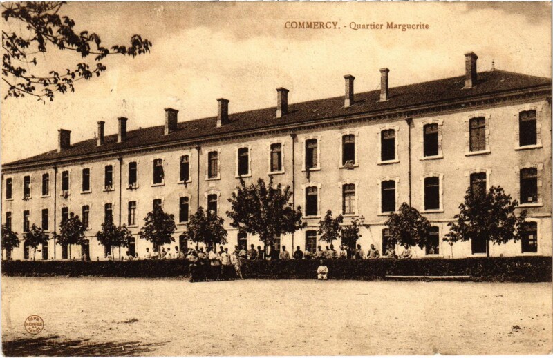 Carte postale ancienne Militaire Commercy - Quartier Marguerite à Commercy