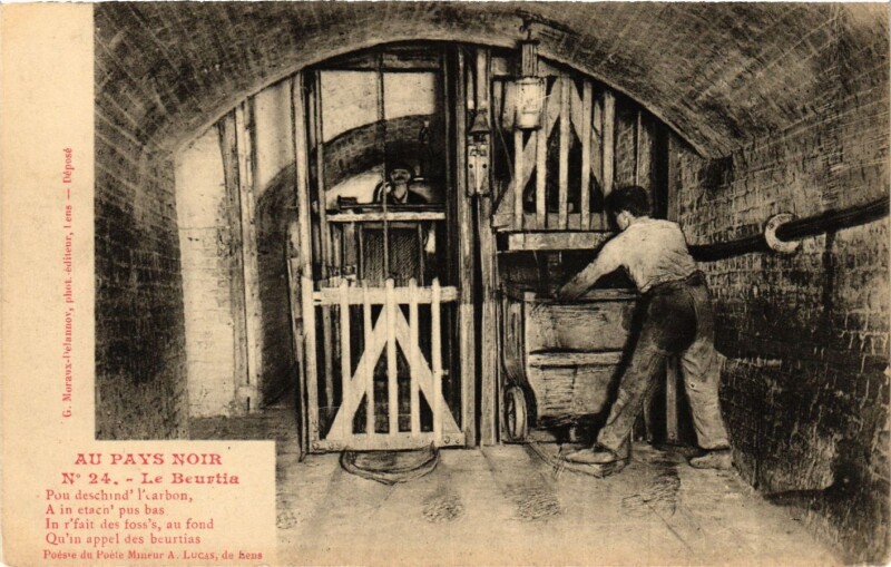 Carte postale ancienne Au Pays Noir - Le Beurtin