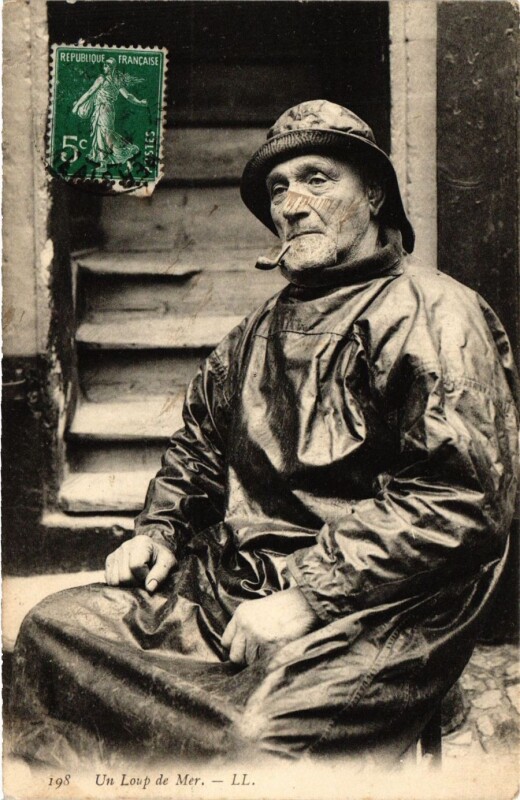 Carte postale ancienne Un Loup de Mer
