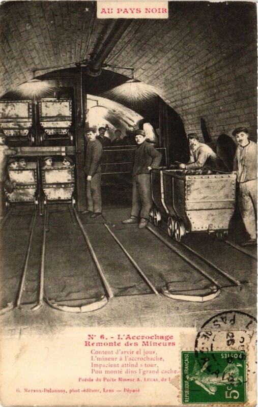 Carte postale ancienne L'Accrochage Remote des Mineurs