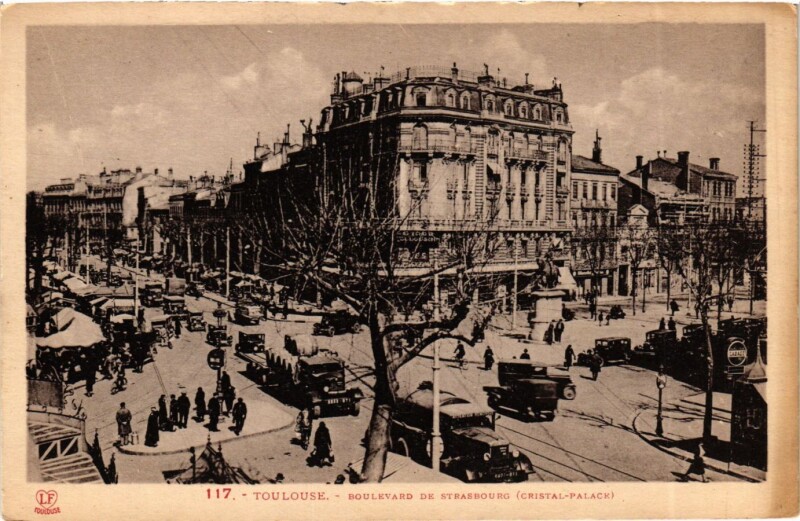 Carte postale ancienne Toulouse Bd. de StrassBOURG Cristal-Palace à Toulouse